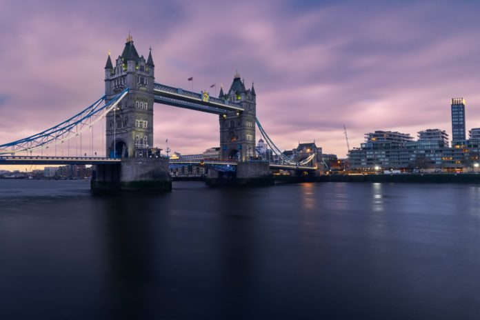 London. England. Travel to a familiar city in 2021
