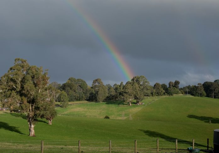 Rainbow in Mirboo, Australia.