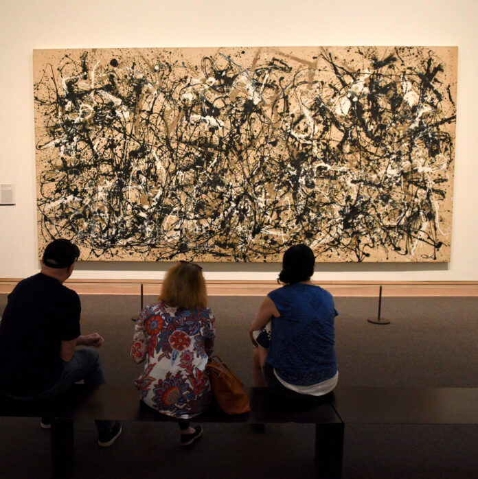 Jackson Pollock painting in the Metropolitan Museum of Art in New York City.