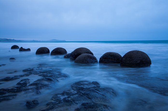 Moeraki boulders of New Zealand