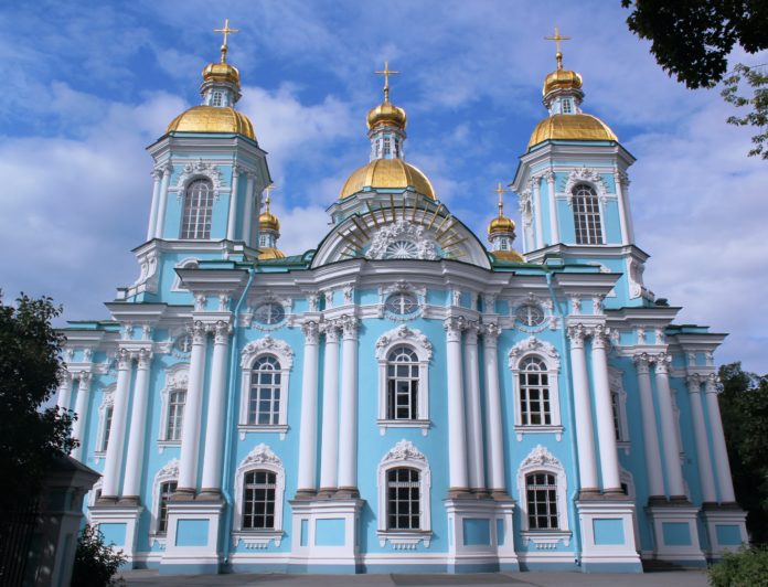 St. Nicholas Naval Cathedral, Saint Petersburg, Russia.