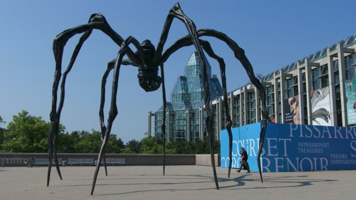 Louise Bourgeois's sculpture outside the Museum of Modern Arts in Ottawa, Canada.