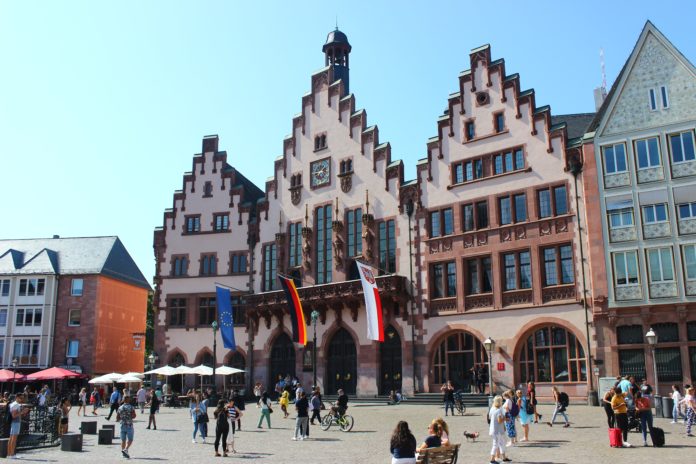 Old Town square of Frankfurt, Germany.