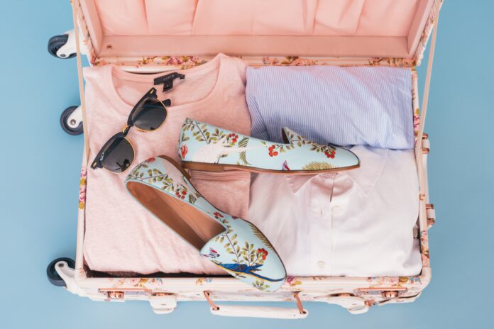 Suitcase with shoes