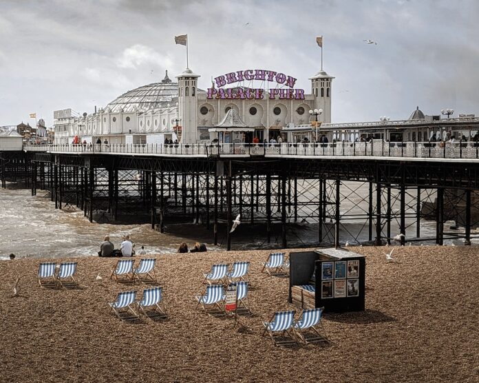 Beachside pier in Brighton, England