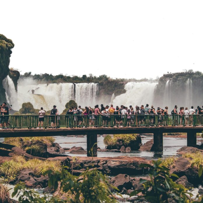 Waterfall in Foz do Iguaçu, Paraná, Brazil