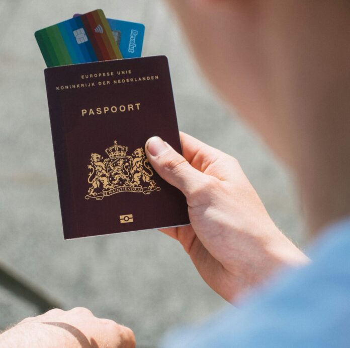 Passport with Credit cards inside