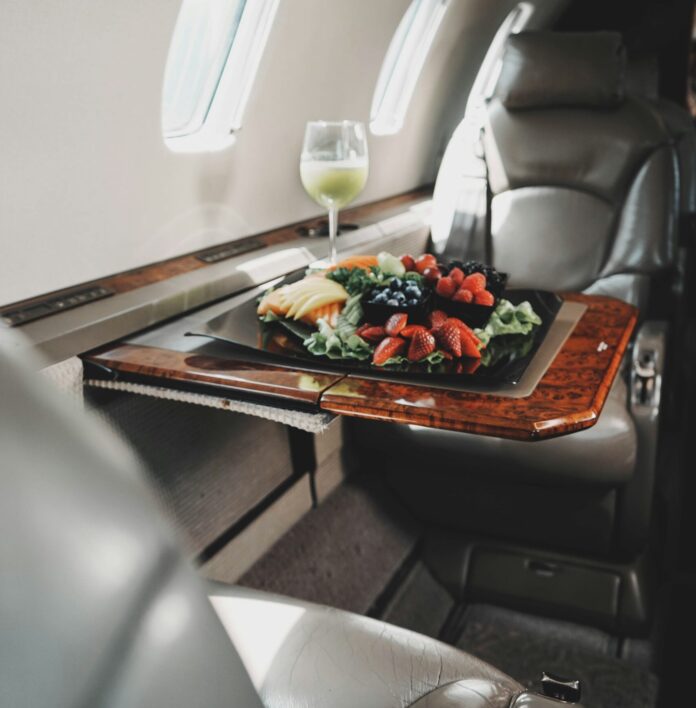 Food on an airplane