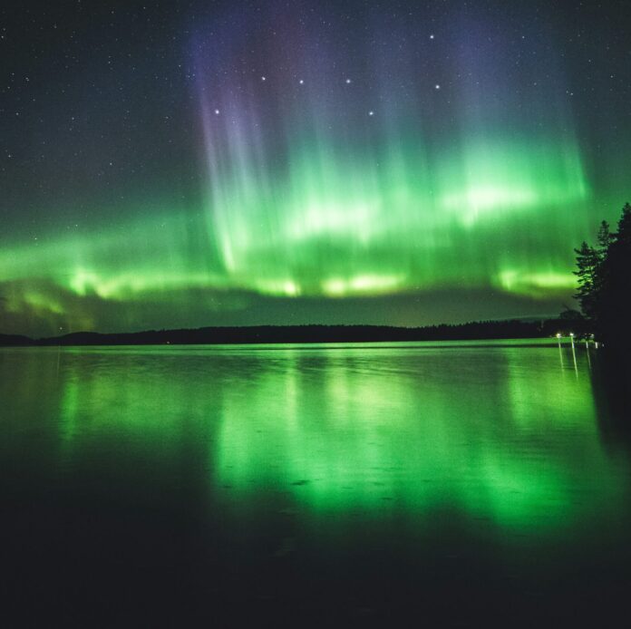 Northern lights in Kuopio, Finland