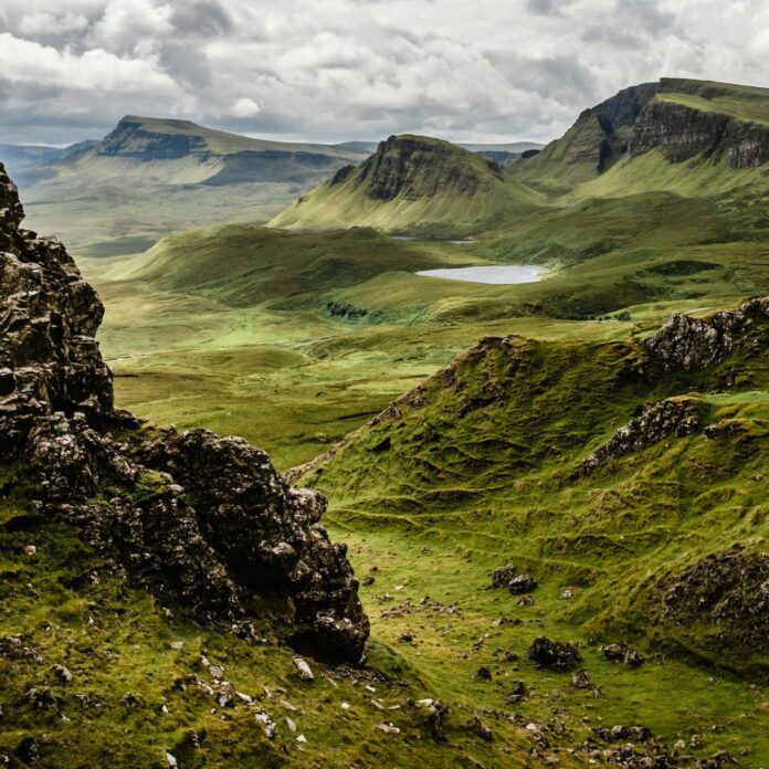 Grassy hills in Scotland