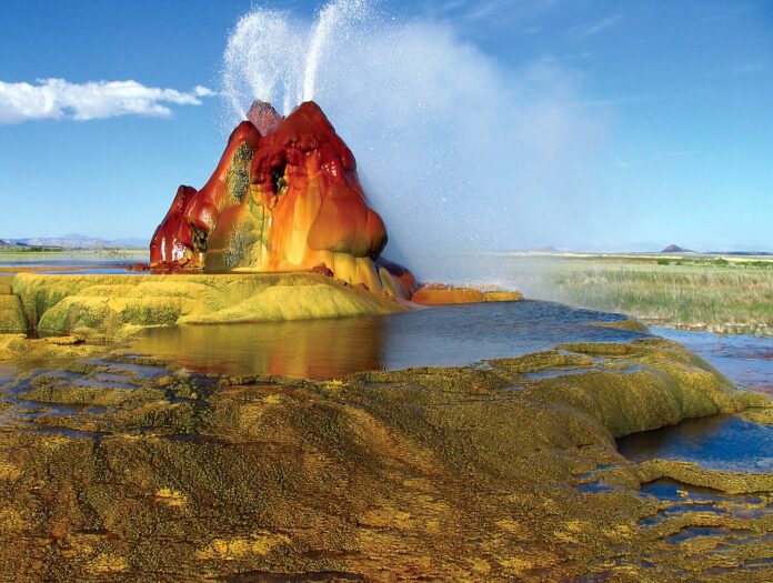 Fly Ranch Geyser in Nevada